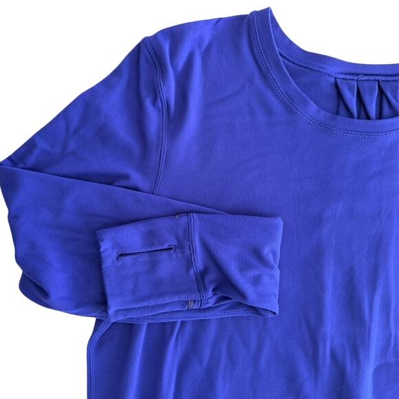 Lululemon Rush Hour Long Sleeve Sapphire Blue Size 12 Rulu Long Sleeve Top - Picture 4 of 8